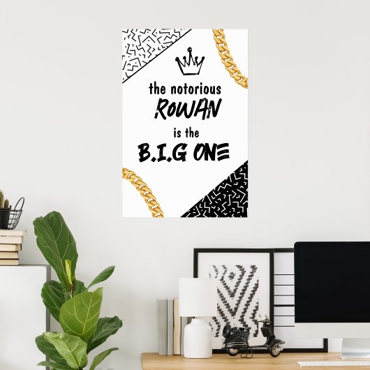 Das Big One, das Hip Hop Party Poster am Geburtsta (Heimbüro)