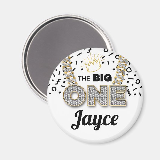 Das BIG One Hip Hop First Birthday Magnet (Vorderseite/Rückseite)