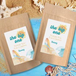 Das Big One Watercolor Beach 1. Geburtstag-Label Lebensmitteletikett