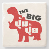 DAS BIG PUM PUI Ō Fat in Thai Language Steinuntersetzer (Vorderseite)