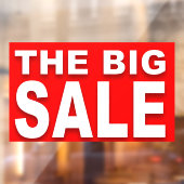 Das BIG RED SALE Sign Window Fensteraufkleber (Blatt 2)