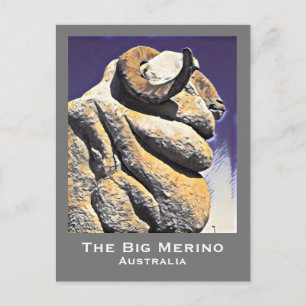 Das Big Sheep Big merino Reisesymbol in Australien Postkarte