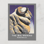 Das Big Sheep Big merino Reisesymbol in Australien Postkarte (Vorderseite)