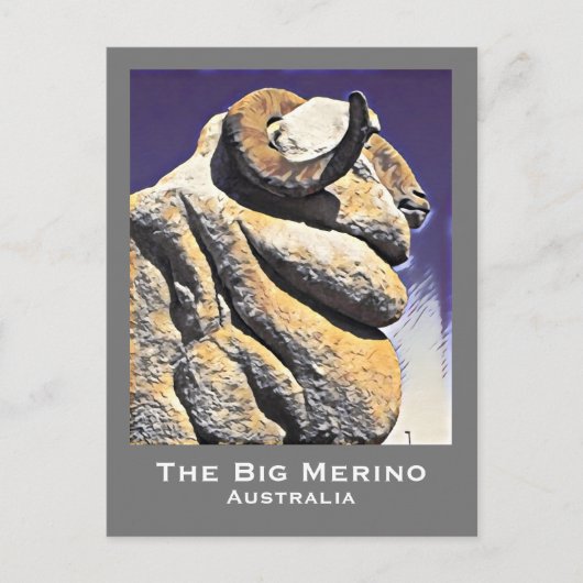 Das Big Sheep Big merino Reisesymbol in Australien Postkarte (Vorderseite)