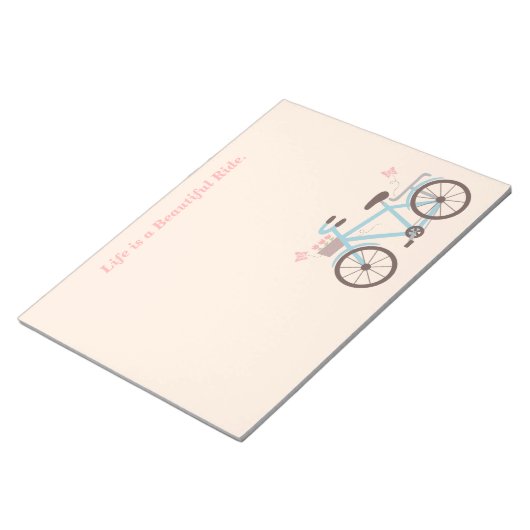 Das Bike Zitat Leben ist eine schöne Reise Notizblock (angewinkelt)