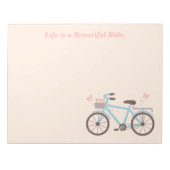 Das Bike Zitat Leben ist eine schöne Reise Notizblock (Vorderseite)