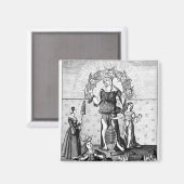 Das Bild der Dame Astrologie mit den drei Magnet (Vorderseite/Rückseite)