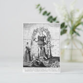 Das Bild der Dame Astrologie mit den drei Postkarte (Stehend Vorderseite)