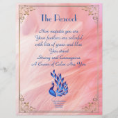 Das Bild der Personalisierten Pfauenlandschaft (Rückseite)