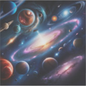 Das Bild der Planeten Aufkleber (Vorderseite)