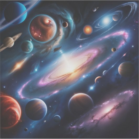 Das Bild der Planeten Aufkleber (Vorderseite)