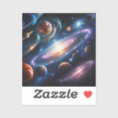 Das Bild der Planeten Aufkleber (Blatt)