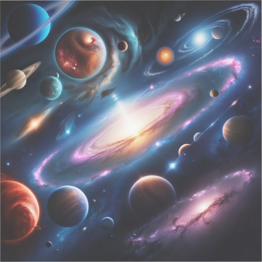 Das Bild der Planeten Aufkleber (Vorderseite)