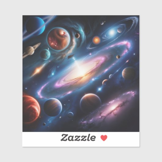 Das Bild der Planeten Aufkleber (Blatt)