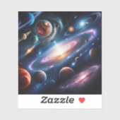 Das Bild der Planeten Aufkleber (Blatt)