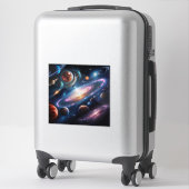 Das Bild der Planeten Aufkleber (Koffer)