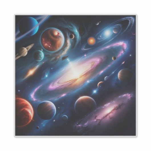 Das Bild der Planeten Aufkleber (Vorderseite)