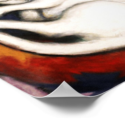 Das Bild der weißen Katze von Franz Marc Poster (Ecke)