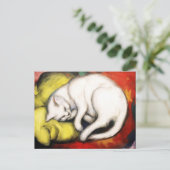 Das Bild der weißen Katze von Franz Marc Postkarte (Stehend Vorderseite)