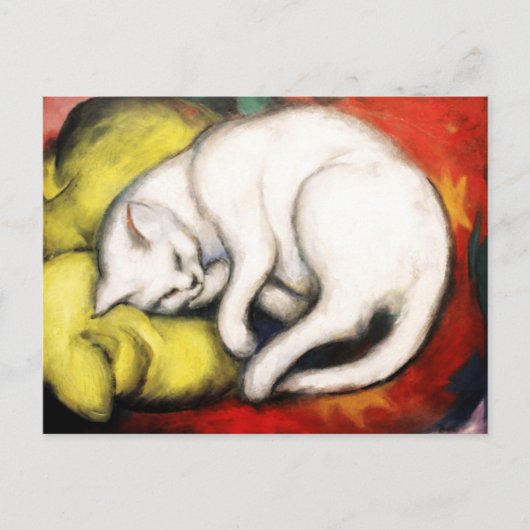 Das Bild der weißen Katze von Franz Marc Postkarte (Vorderseite)