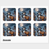 Das Bild eines niedlichen Pinguins, der als Schmut Quadratischer Aufkleber (Blatt)