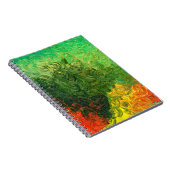 das Bild in Öl gemalt. Ölfarbe im Hintergrund. Notizblock (Rechte Seite)