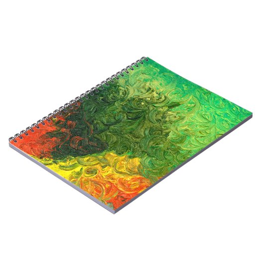 das Bild in Öl gemalt. Ölfarbe im Hintergrund. Notizblock (Linke Seite)