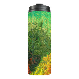 das Bild in Öl gemalt. Ölfarbe Thermosbecher