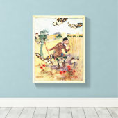 Das Bild vom Schmetterling Whisperer-Vintage Leinwanddruck (Insitu (Holzboden))