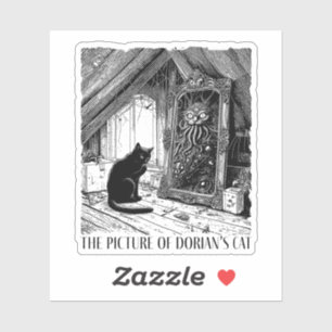 Das Bild von Dorians Katze Aufkleber
