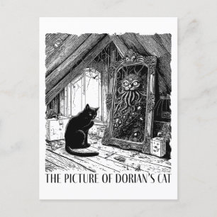 Das Bild von Dorians Katze Feiertagspostkarte