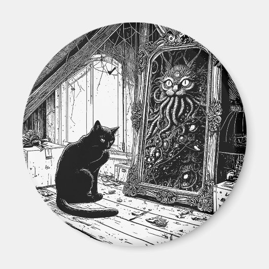 Das Bild von Dorians Katzenrunde Magnet (Vorne)