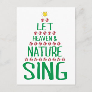 Das Bild von Himmel und Natur gelassen Weihnachtsb Postkarte