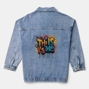 Das bin ich bunt lebendige Popkultur-Hemden Jeansjacke