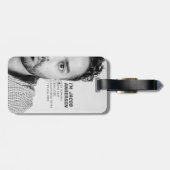 Das bin ich! | Funny Black and White Face Foto Gepäckanhänger (Rückseite horizontal)