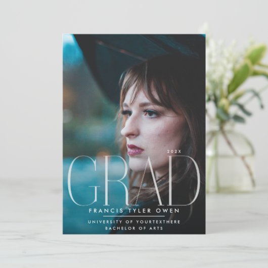 Das bin ich | Moderner GRAD Fade Text | FOTO Ankündigung (Stehend Vorderseite)