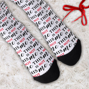 Das bin ich NICHT   Trendige humorvolle Typografie Socken