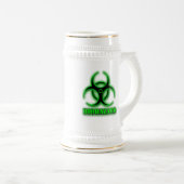 Das Biogefährdung-Bier Stein Bierglas (VorderseiteRechts)