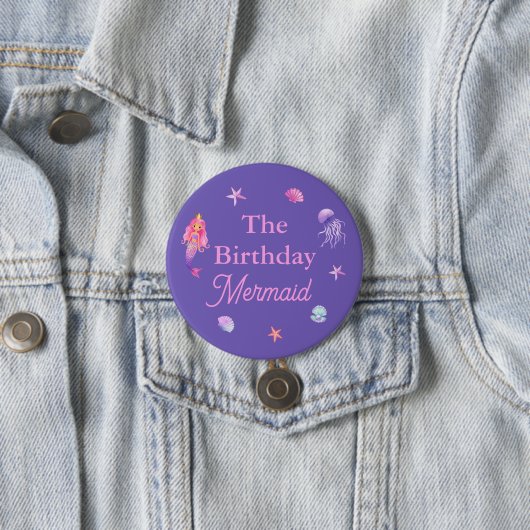 Das Birthday Mermaid-Party Button (Beispiel)