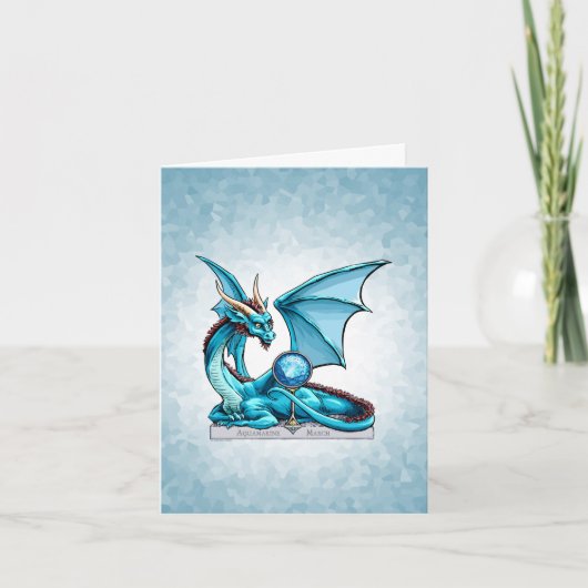 Das Birthstone des März Drache: Aquamarine Karte (Vorderseite)