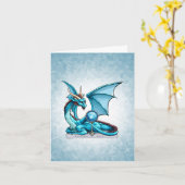 Das Birthstone des März Drache: Aquamarine Karte (Gelbe Blume)