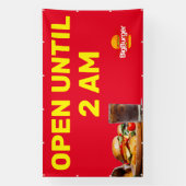 Das bis 2 Uhr morgens geöffnete Burger-Restaurant  Banner (Vertikal)