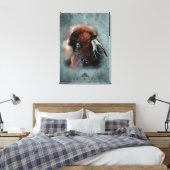 Das Bison - überzogene Canvas Leinwanddruck (Insitu (Schlafzimmer))