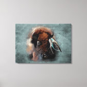 Das Bison - überzogene Canvas Leinwanddruck (Vorderseite)