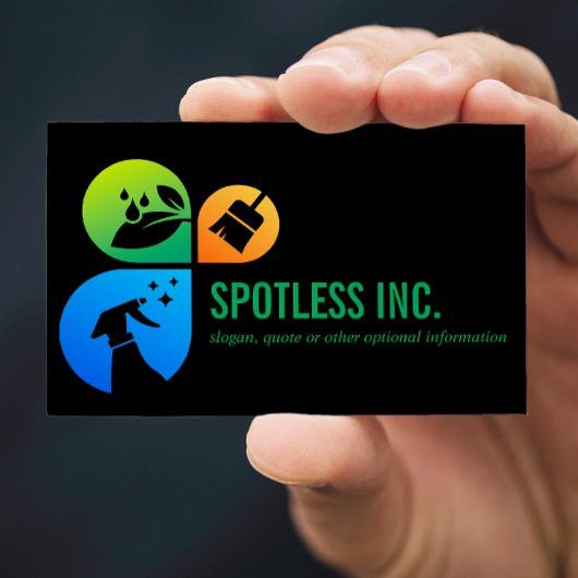 Das Black Modern Clearing-Logo Visitenkarte