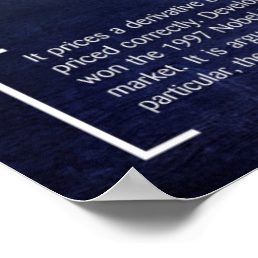 Das Black-Scholes-Modell - Mathe-Poster Poster (Ecke)