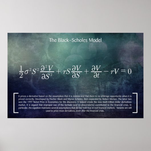 Das Black-Scholes-Modell - Mathe-Poster Poster (Vorne)