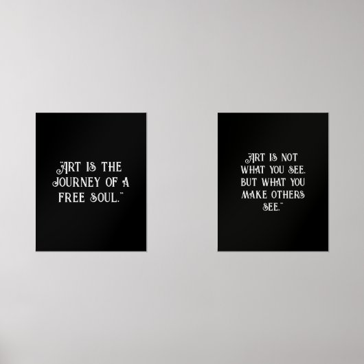 Das Black Wihite Poster inspiriert Zitate Bilderwand Sets (Vorderseite)