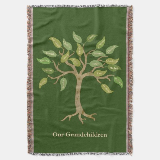 Das Blatt-Baum-Grün-Wurfs-Decke des Großvaters 21 Decke (Vorderseite Vertikal)