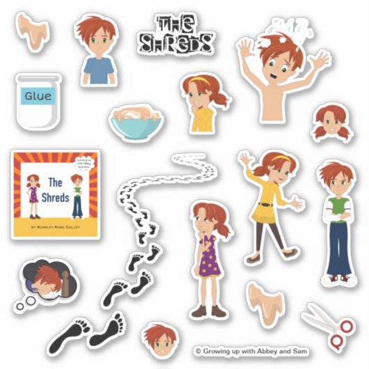 Das Blatt mit den Fäden Aufkleber (Vorderseite)